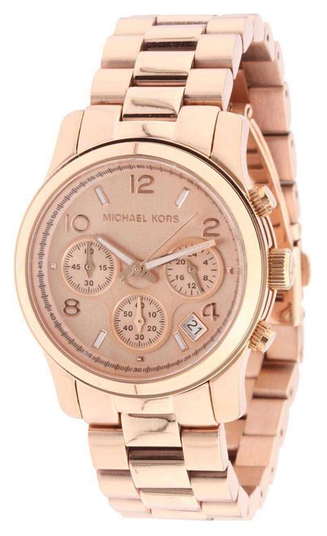 michael kors runway women's watch mk5128 rose gold rose|michael kors gold tone watch.